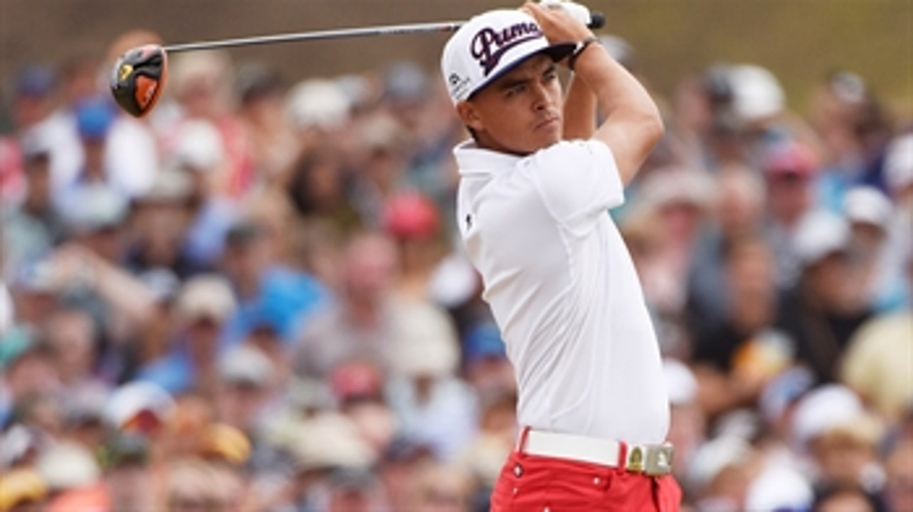 Rickie Fowler uses the slope of the green - 2015 U.S. Open highlight