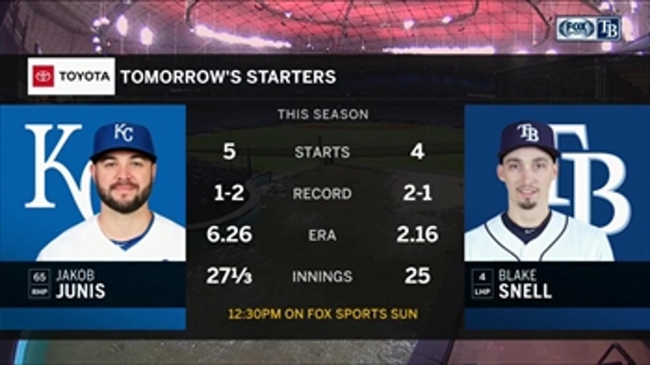 Blake Snell aims to pitch Rays to sweep of Royals after returning from injury