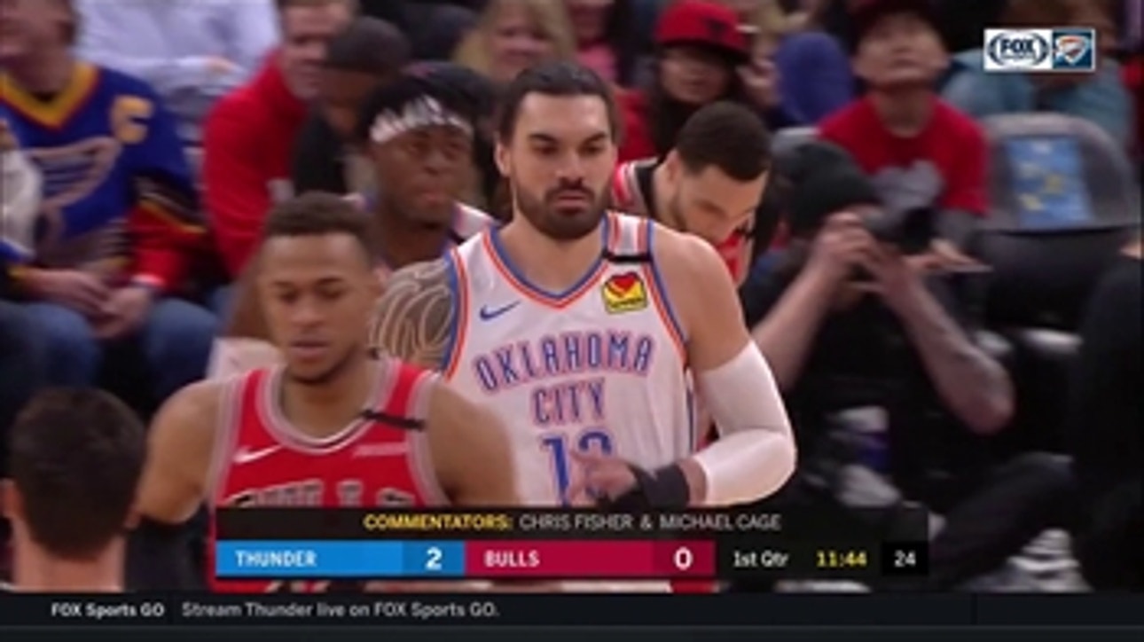 HIGHLIGHTS: Steven Adams with the EASY Slam in the 1st