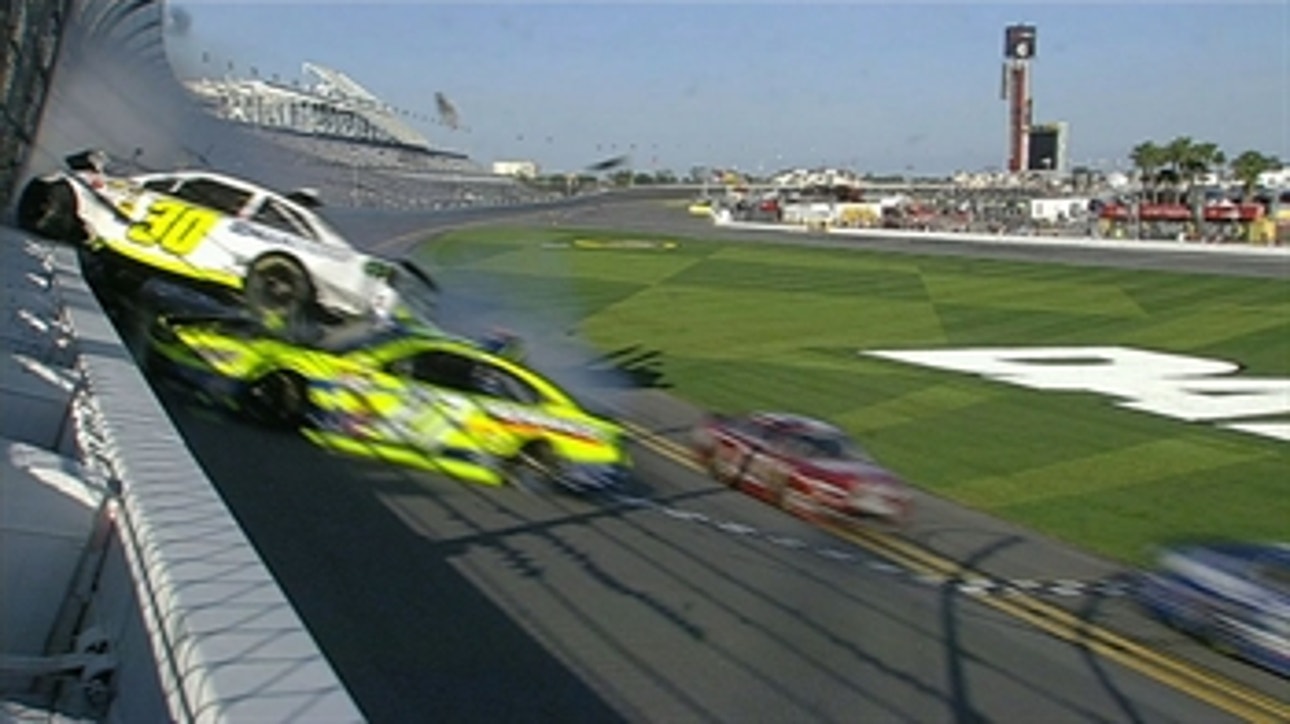 CUP: Parker Kligerman Flips Into Fence - Daytona 500 Practice 2014