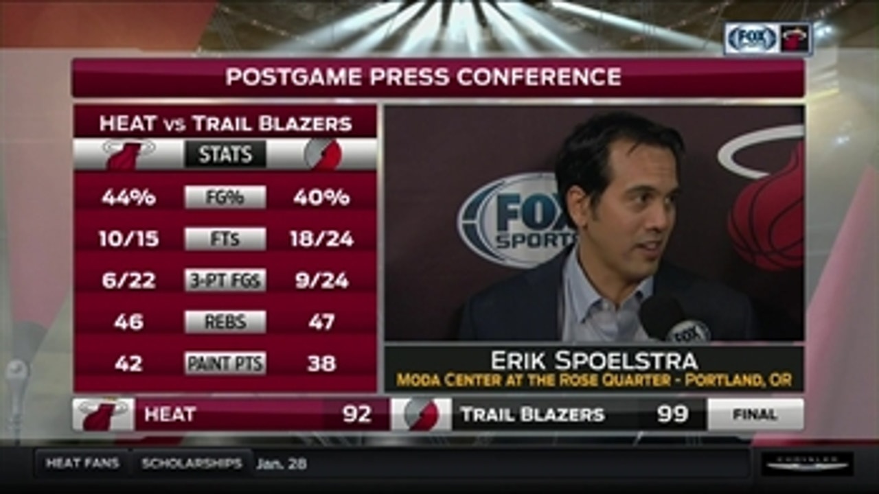 Erik Spoelstra: Our guys earned their ice tonight