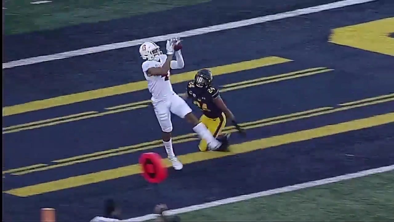 California's muffed punt sets up Michael Wilson 11-yard TD catch, tie 'The Big Game' at 10-10