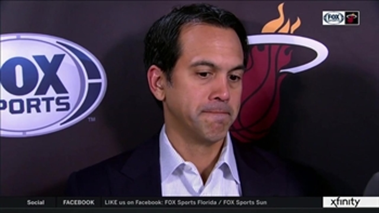 Erik Spoelstra describes tonight's loss as 'a game that he can't wrap his mind around'