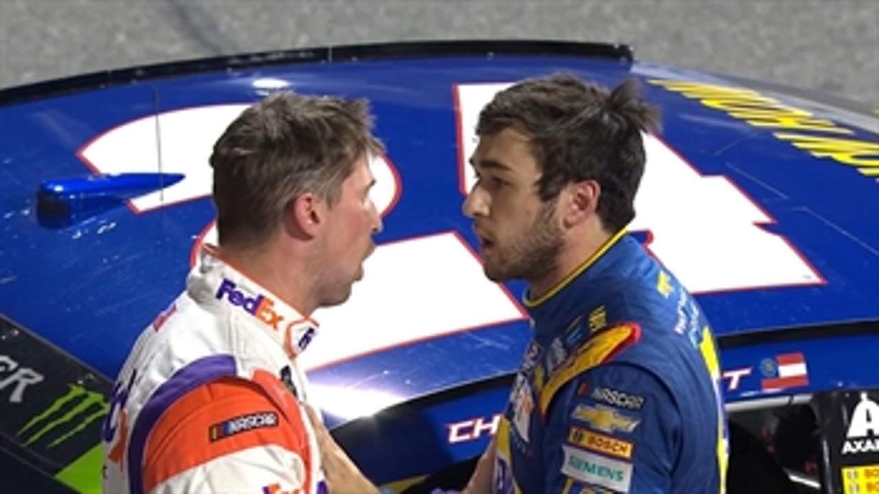 Denny Hamlin and Chase Elliott have heated argument after the race ' 2017 MARTINSVILLE