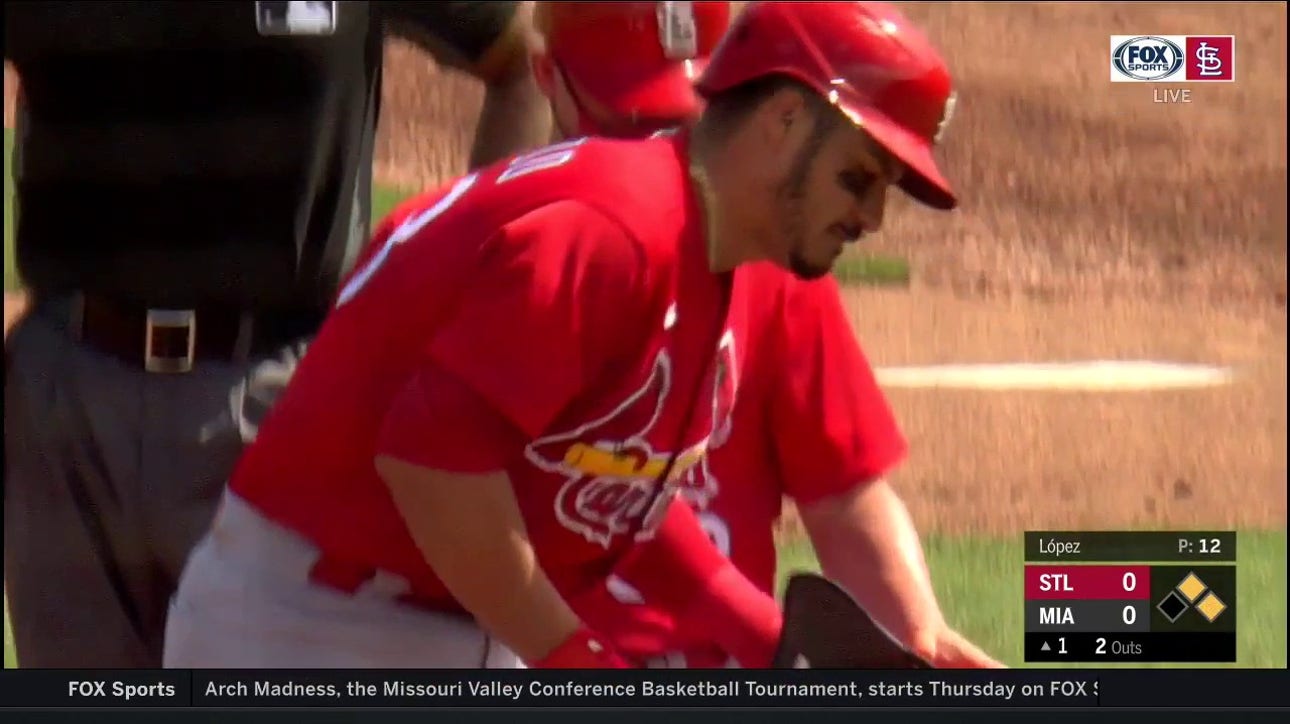 WATCH: Nolan Arenado gets his first spring hit as a Cardinal