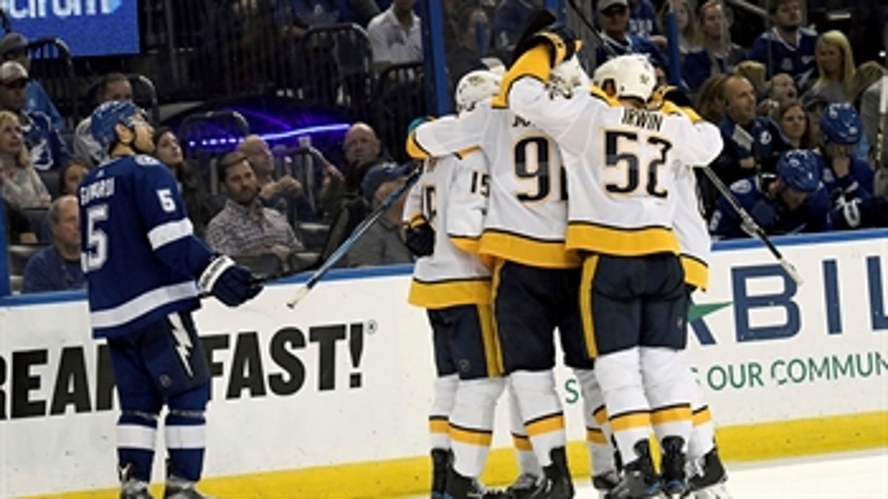 Preds LIVE to Go: Nashville trounces Tampa Bay on top of Forsberg's three-point night