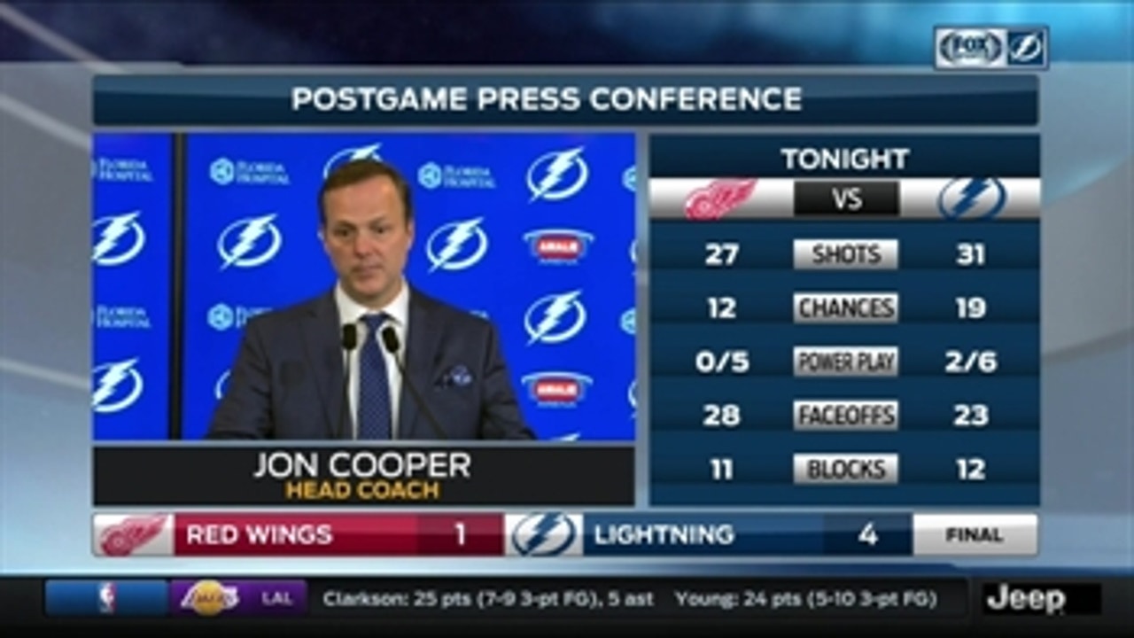 Lightning coach Jon Cooper: 'There's a lot we can build off this'