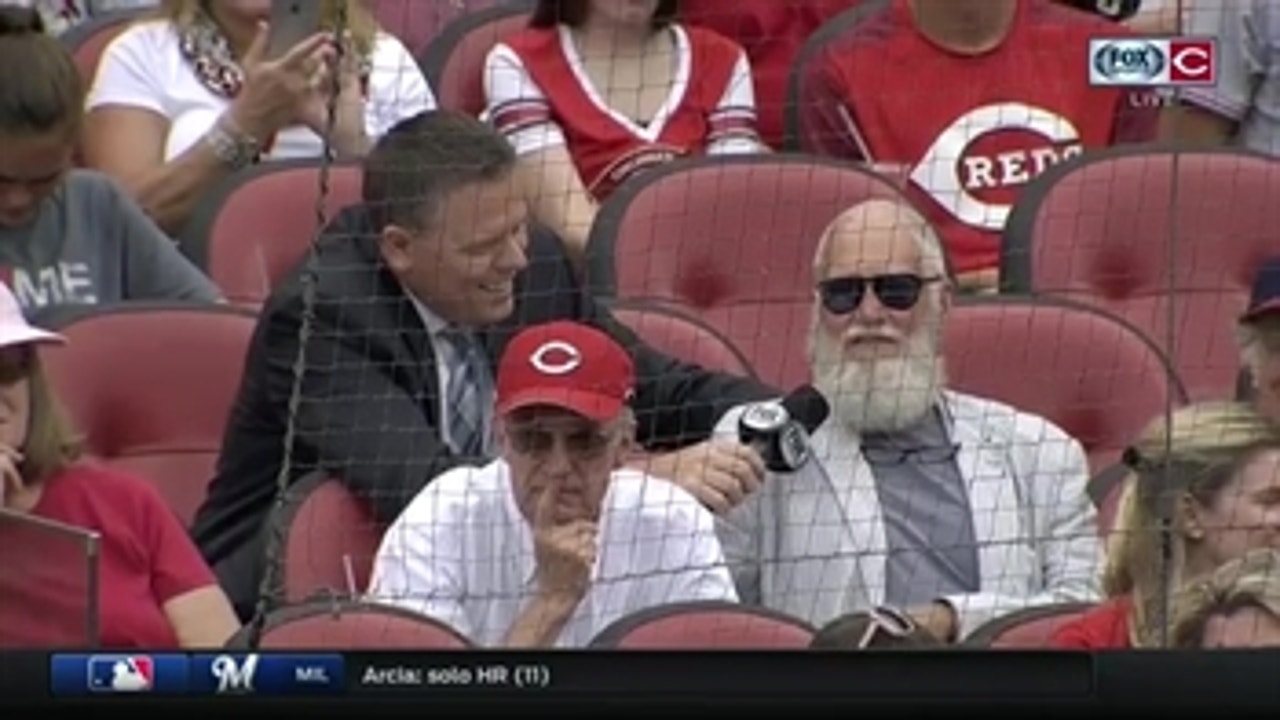 Jim Day finds out why David Letterman is at the Reds game