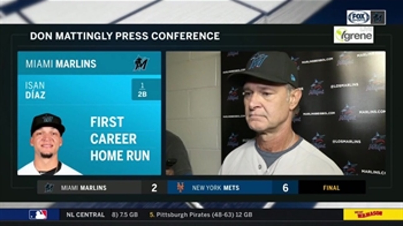Don Mattingly recaps Game 1 of doubleheader against Mets