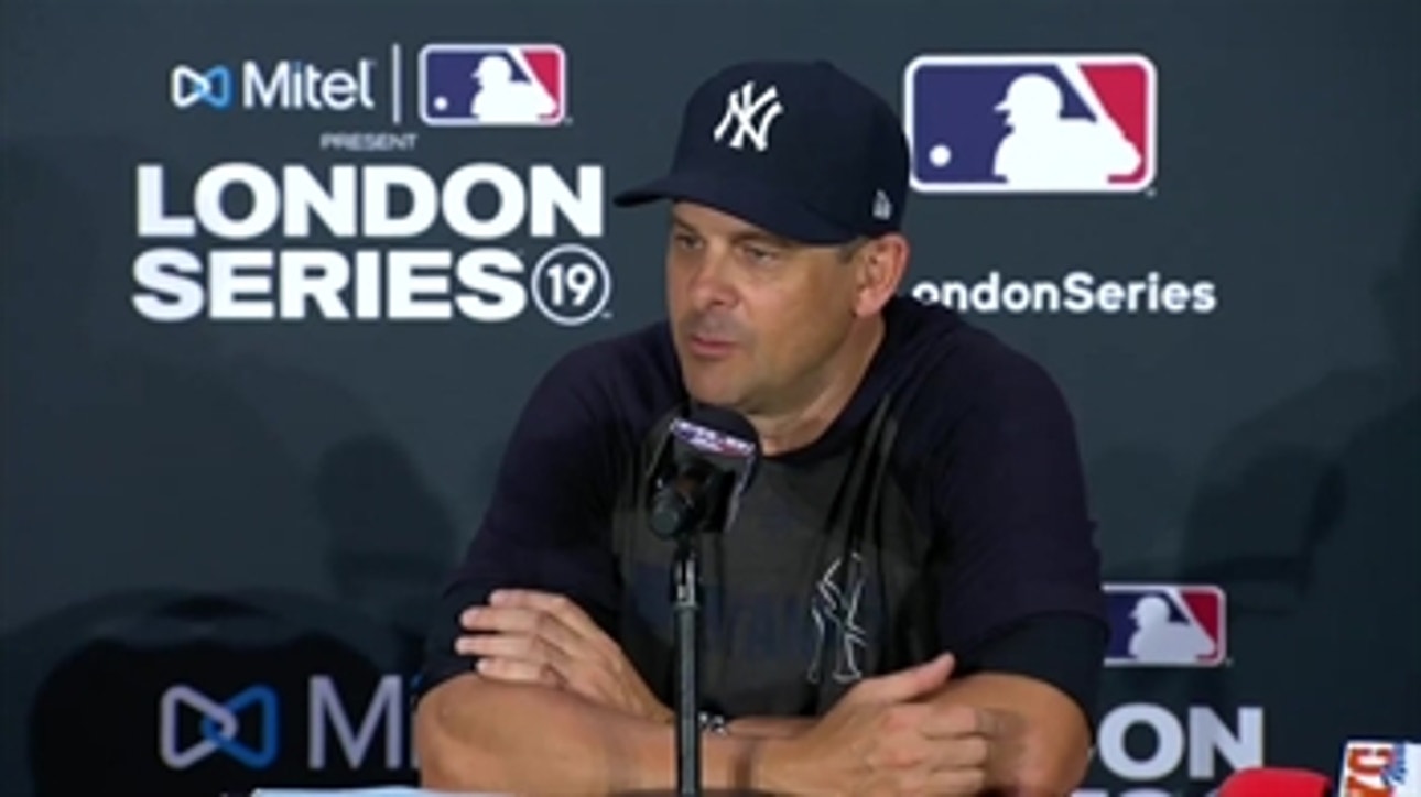Watch Aaron Boone's post-game press conference following the Yankees win in London