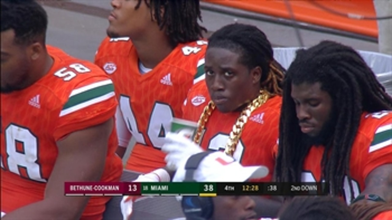 Check out the awesome 'turnover ice' Miami players are wearing this year after a big play