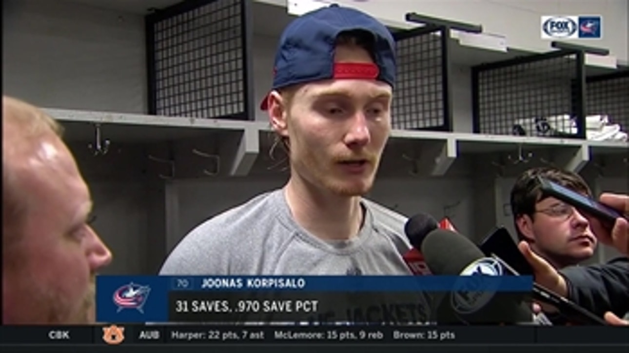 Joonas Korpisalo just misses a shutout in overtime win against Washington