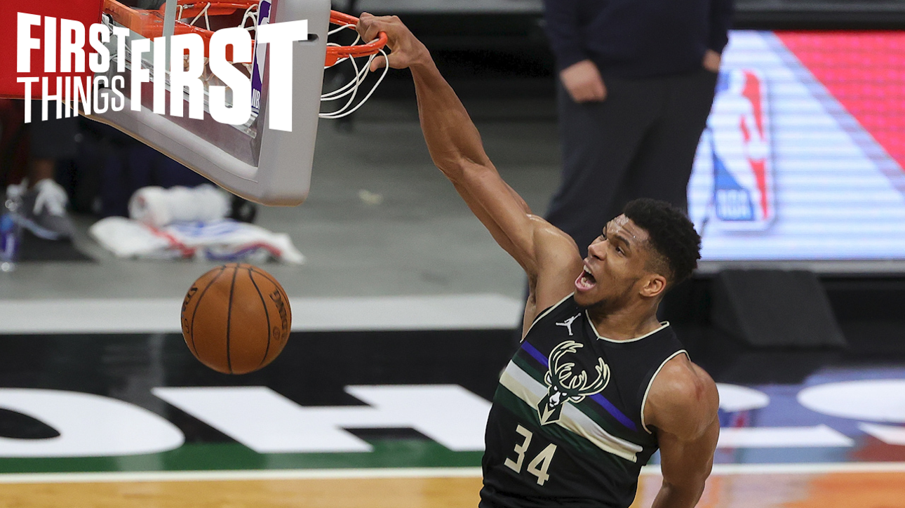 Nick Wright: Giannis Antetokounmpo is ineligible for MVP this year & 76ers will win the East ' FIRST THINGS FIRST