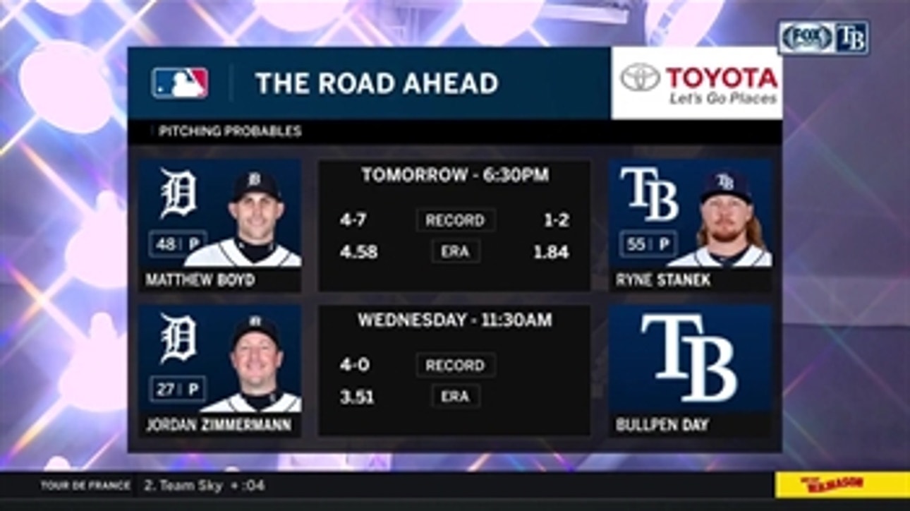 Rays go for series win vs. Tigers with Ryne Stanek starting