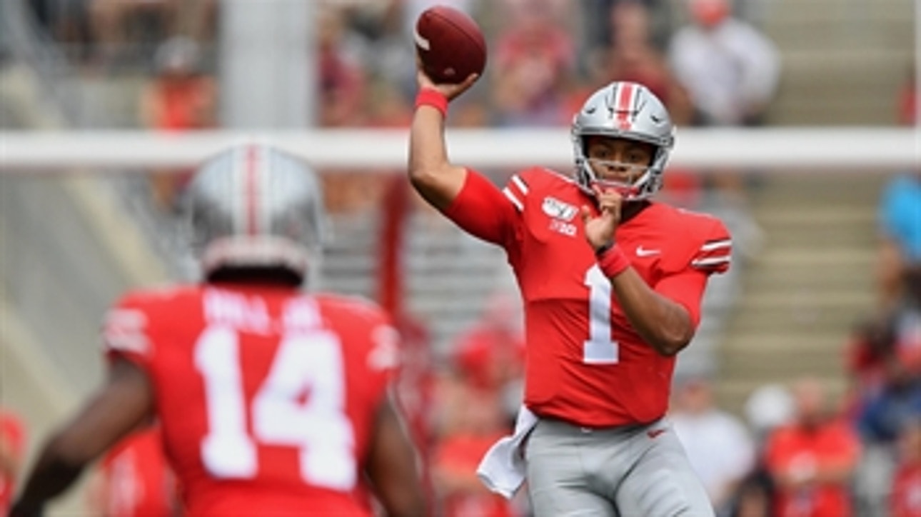 Justin Fields highlights & post-game press conference from Ohio State debut ' CFB on FOX