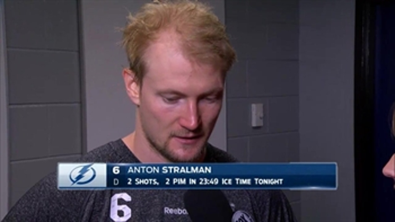 Anton Stralman: 'We can't have any excuses'