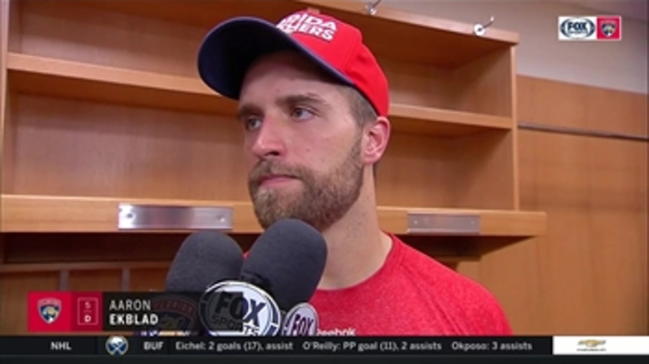 Ekblad happy with tonight's win, displeased with number of goals allowed