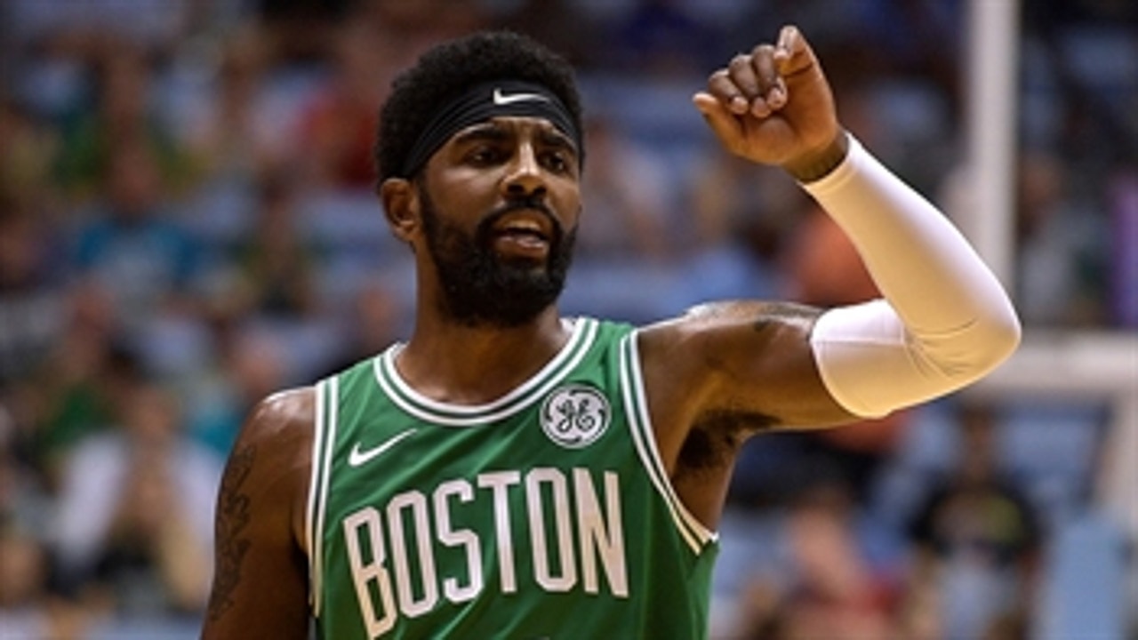 Nick Wright responds to Kyrie Irving confirming his plans to re-sign with the Celtics