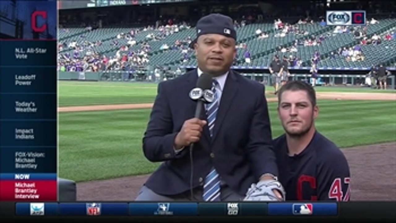 Trevor Bauer gives hilarious interview with Andre Knott on his lap