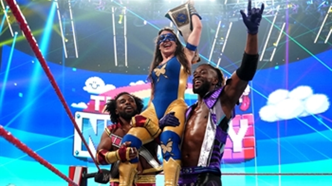 The New Day celebrate with Nikki A.S.H after her victory: Aug. 2, 2021