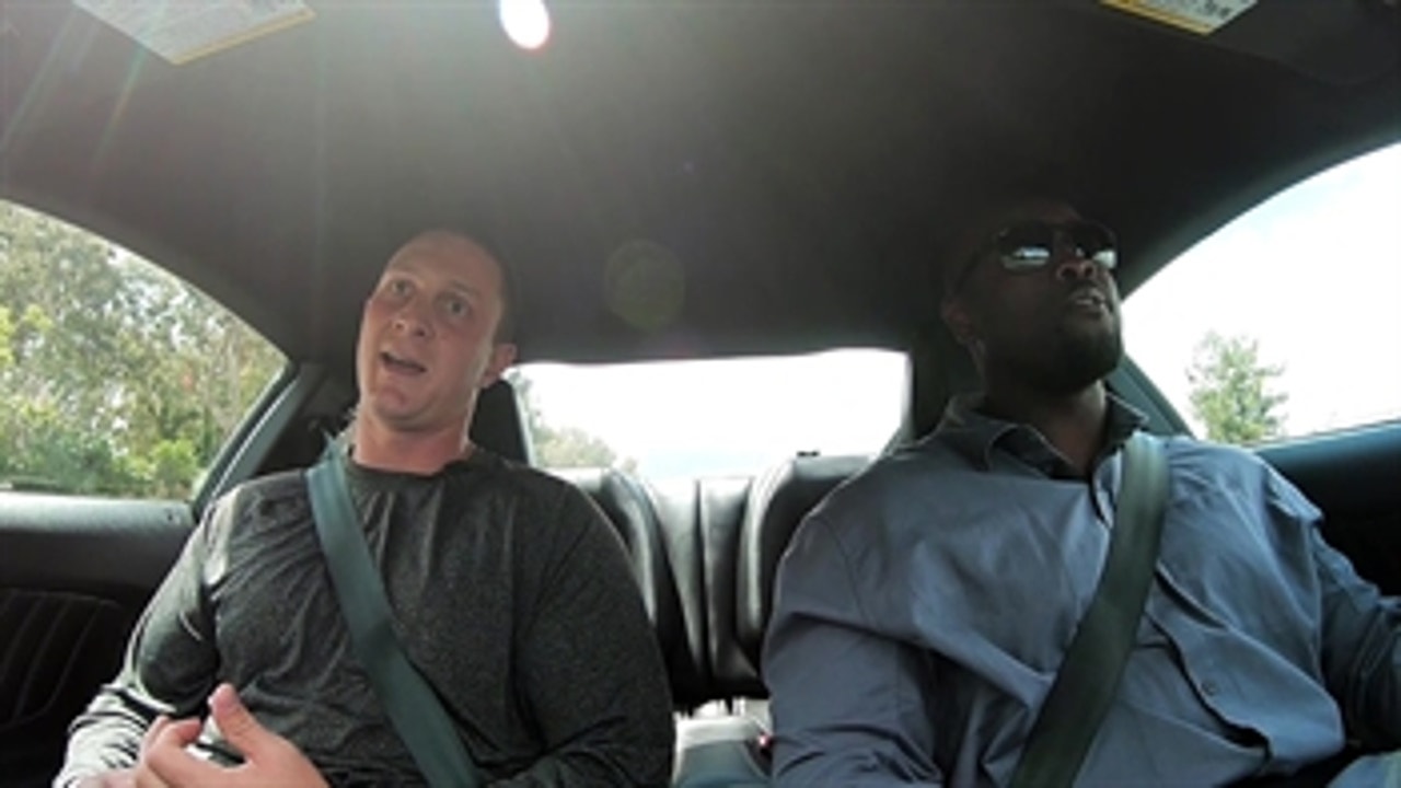 Tony Gwynn Jr. rides with the Padres' Alex Dickerson