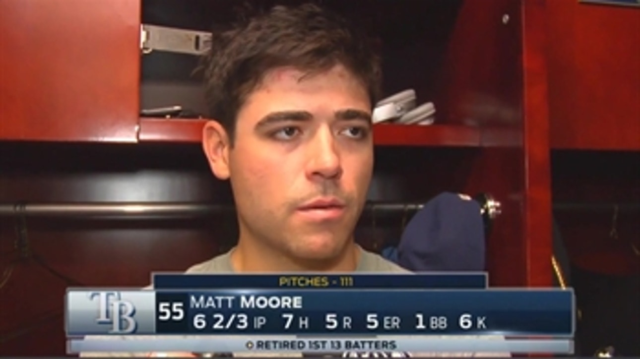 Matt Moore on the fateful sixth inning Friday