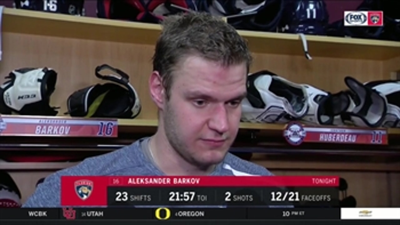 Aleksander Barkov on the Panthers' missed chances in the 3rd period