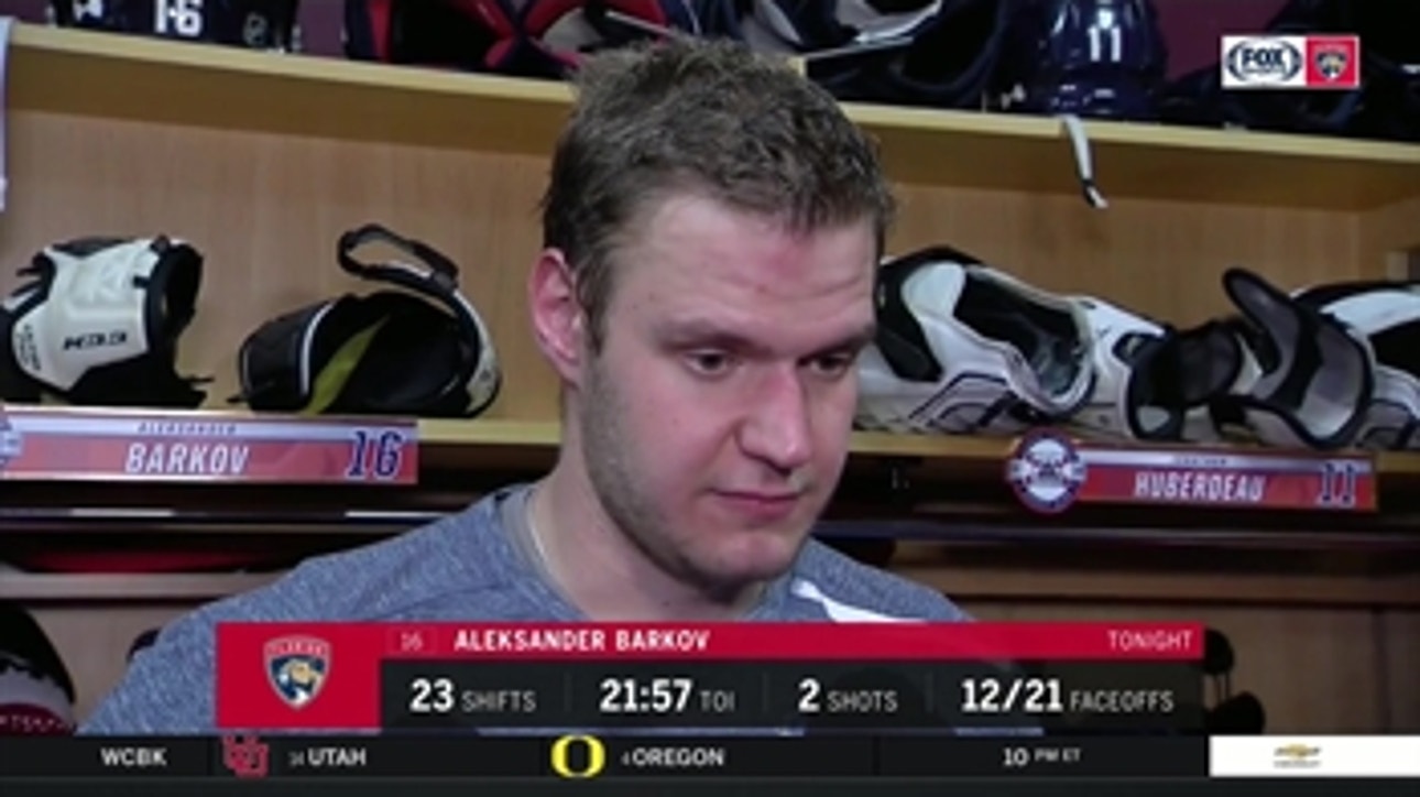 Aleksander Barkov on the Panthers' missed chances in the 3rd period