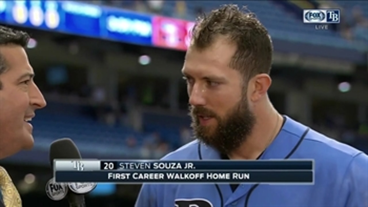 Steven Souza Jr. gets drenched after his clutch homer
