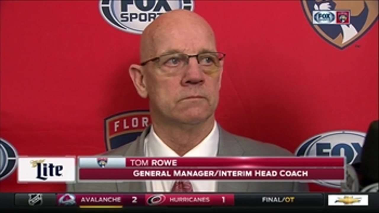 Tom Rowe proud of how Panthers stood tall in 3rd period