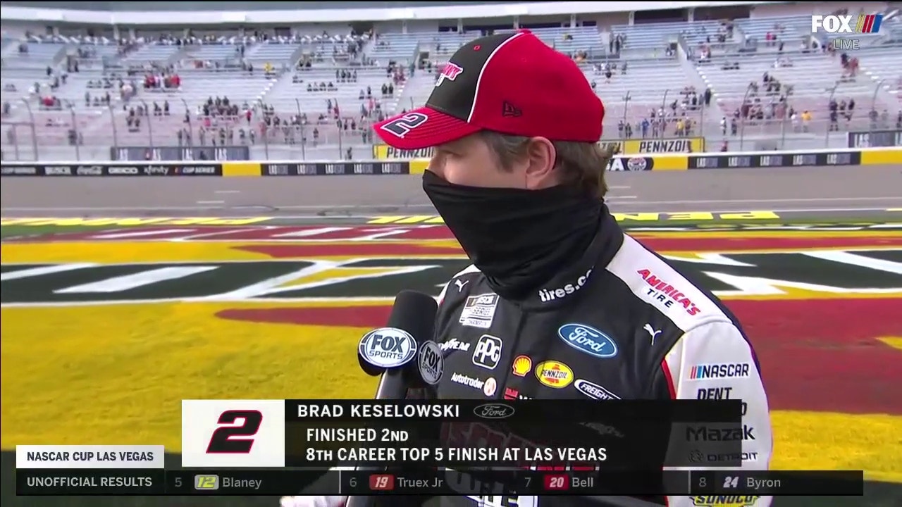 Brad Keselowski on a strong day at Las Vegas, 2nd place finish