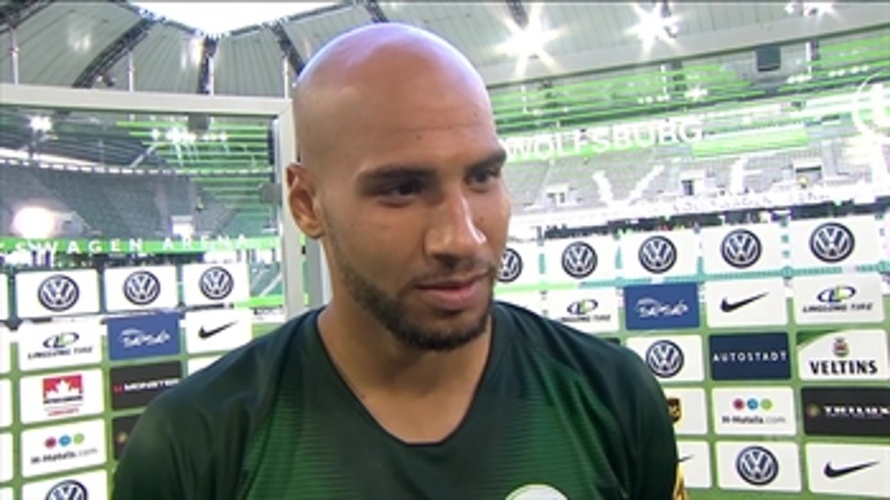 John Brooks post-match interview after scoring his first goal for Wolfsburg