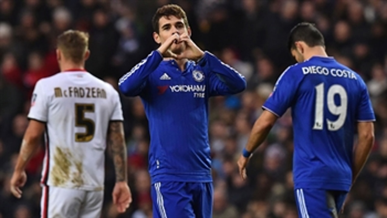 Oscar's goal gives Chelsea 1-0 lead vs. MK Dons ' 2015-16 FA Cup Highlights