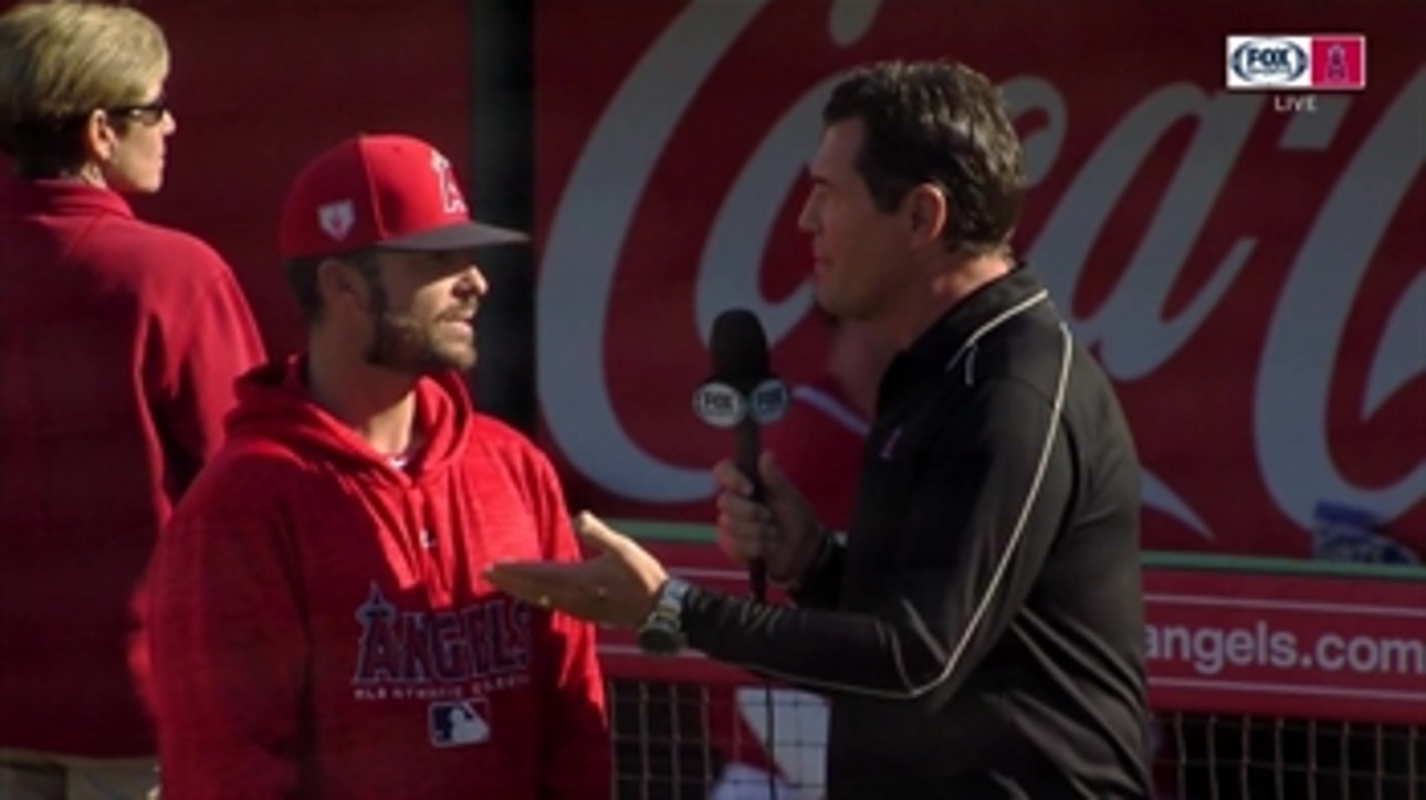 Angels pitching coach Doug White after 4-3 victory vs. Brewers