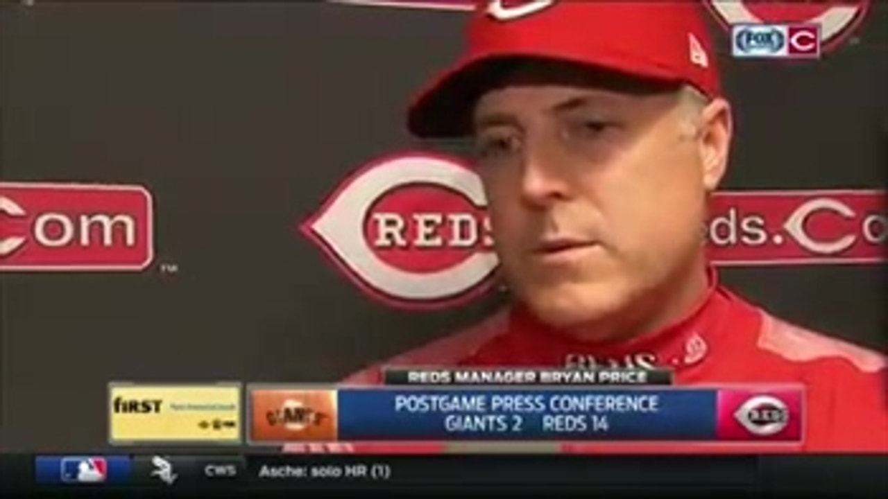 Reds' skipper Bryan Price on Robert Stephenson's first MLB save