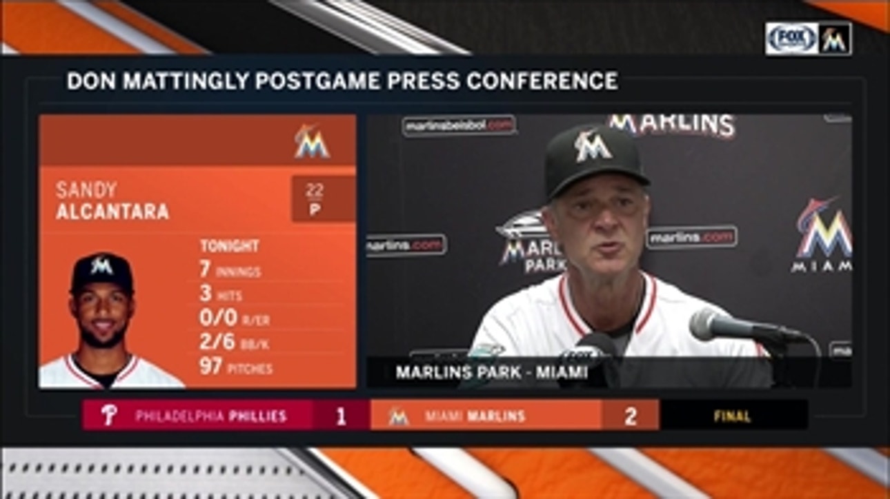 Don Mattingly on Sandy Alcantara: "That was some power stuff right there."