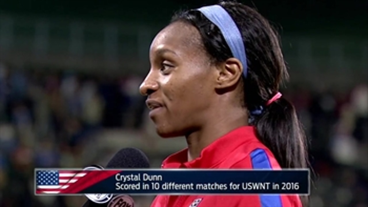 Crystal Dunn speaks after U.S. WNT victory vs. Romania