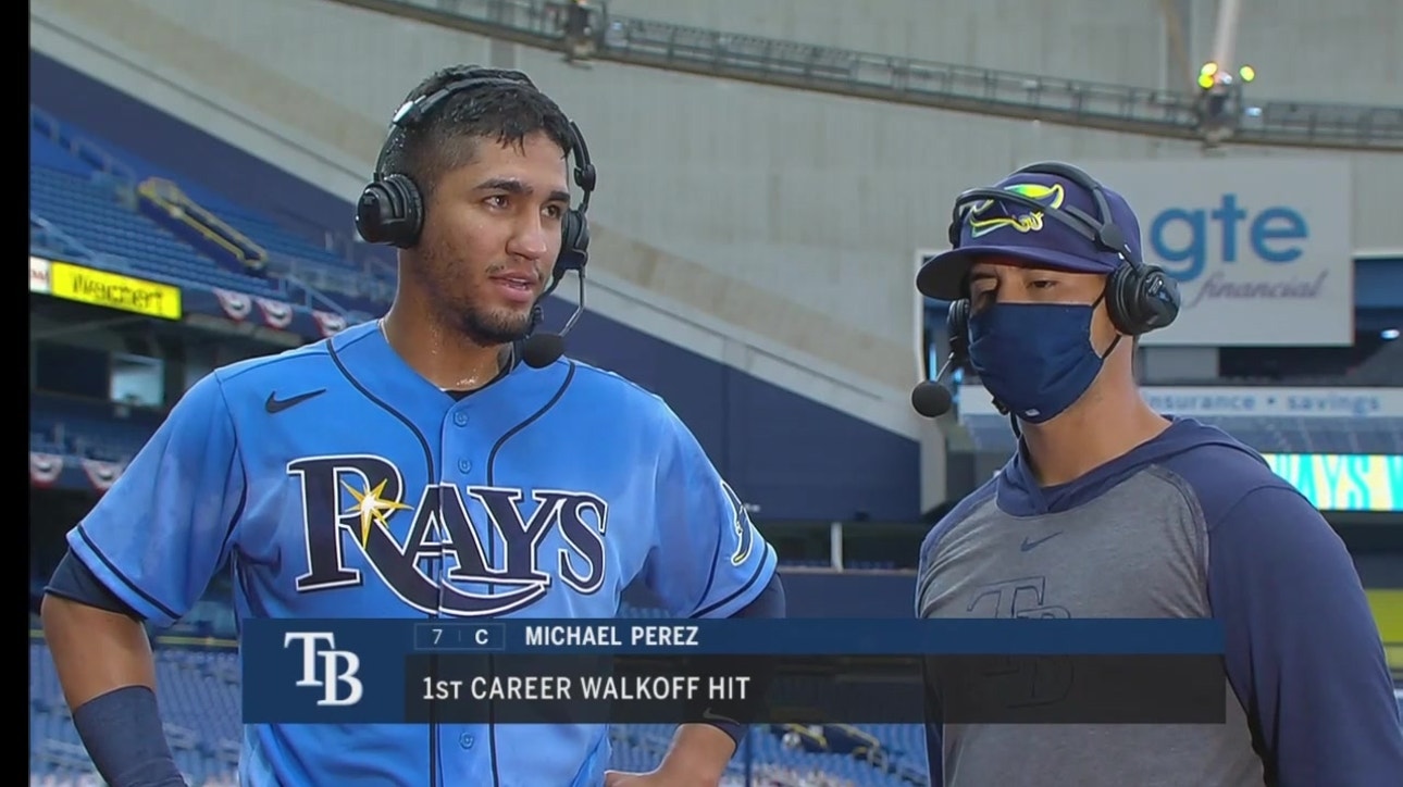 Rays catcher Michael Perez on his game-winning hit against Yankees