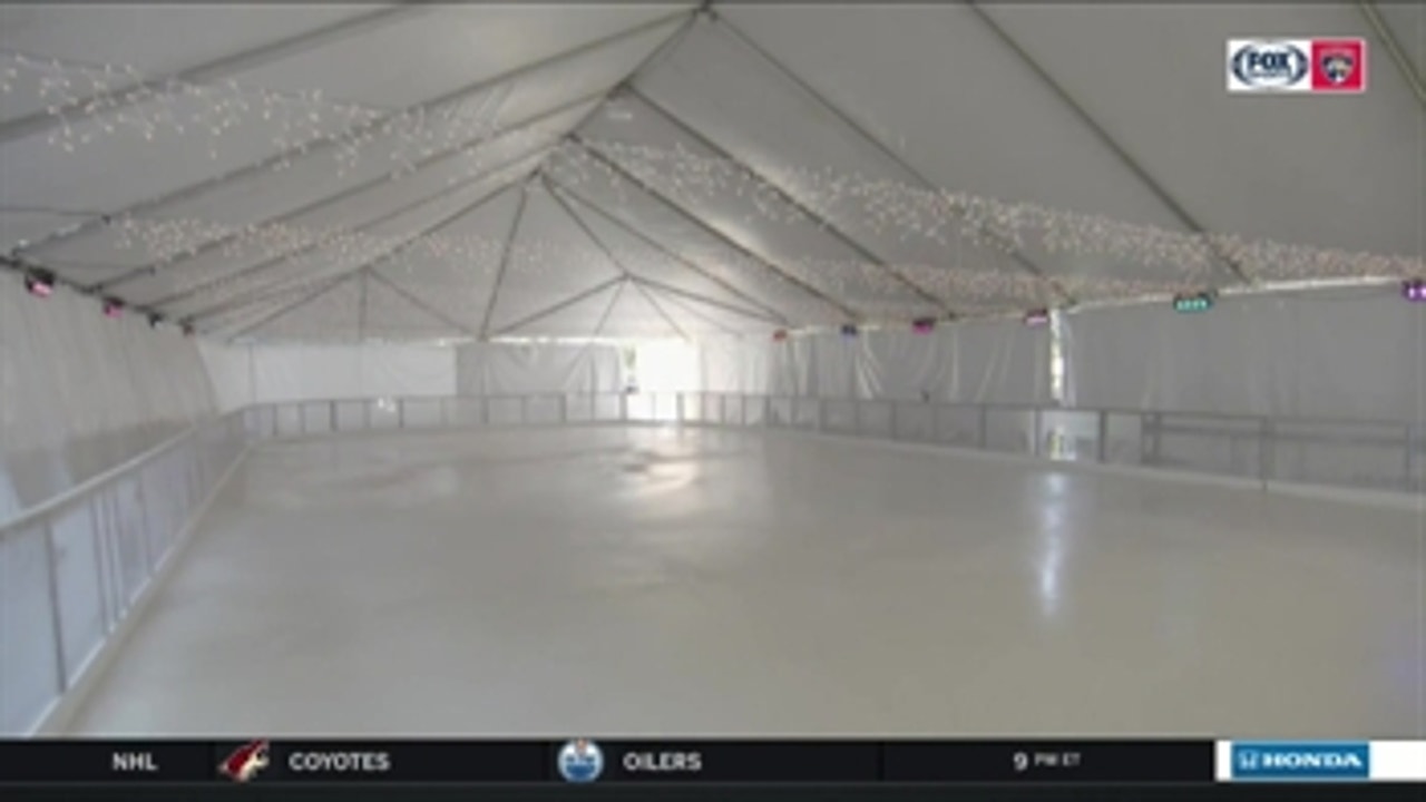 Florida Panthers open small ice rink in downtown Fort Lauderdale