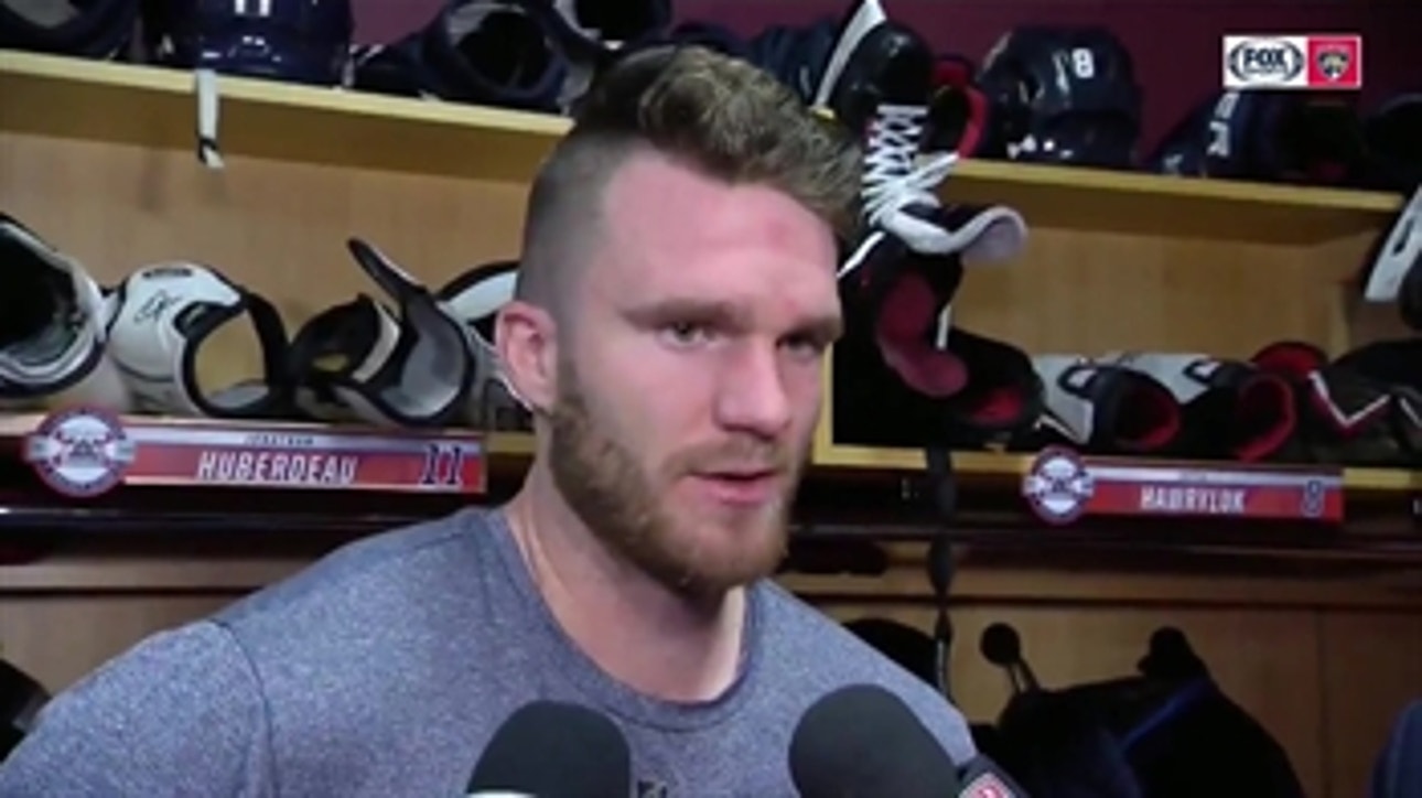Jonathan Huberdeau on how Panthers gave up chances in the 3rd period that changed the game