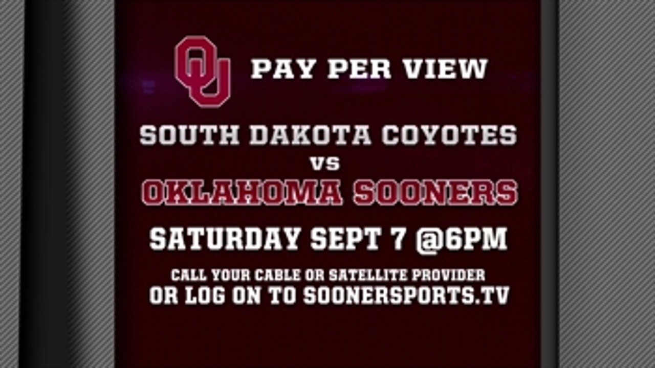 Watch the Oklahoma Sooners Take On South Dakota Today at 6pm Live on PPV
