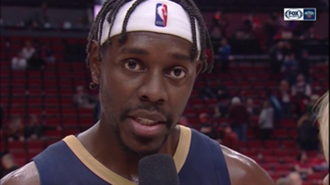 Jrue Holiday on the Pelicans win against the Trail Blazers