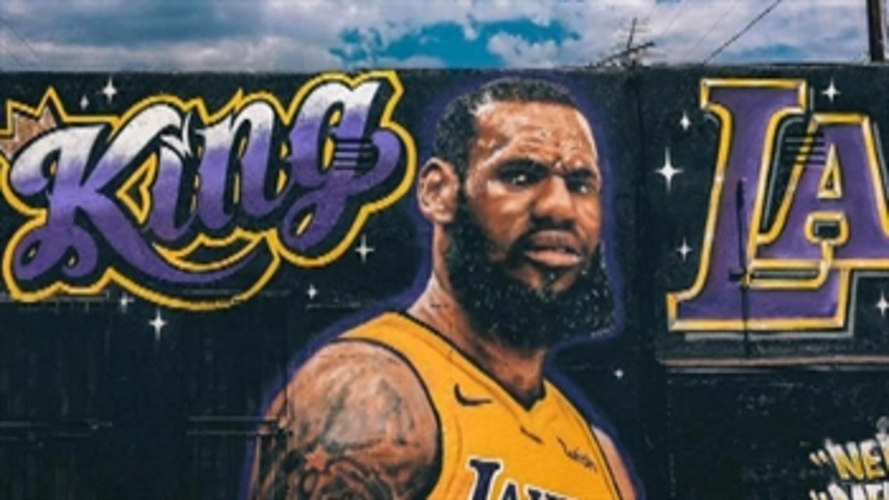 Shannon Sharpe reacts to LeBron's 'King of LA' mural vandalized