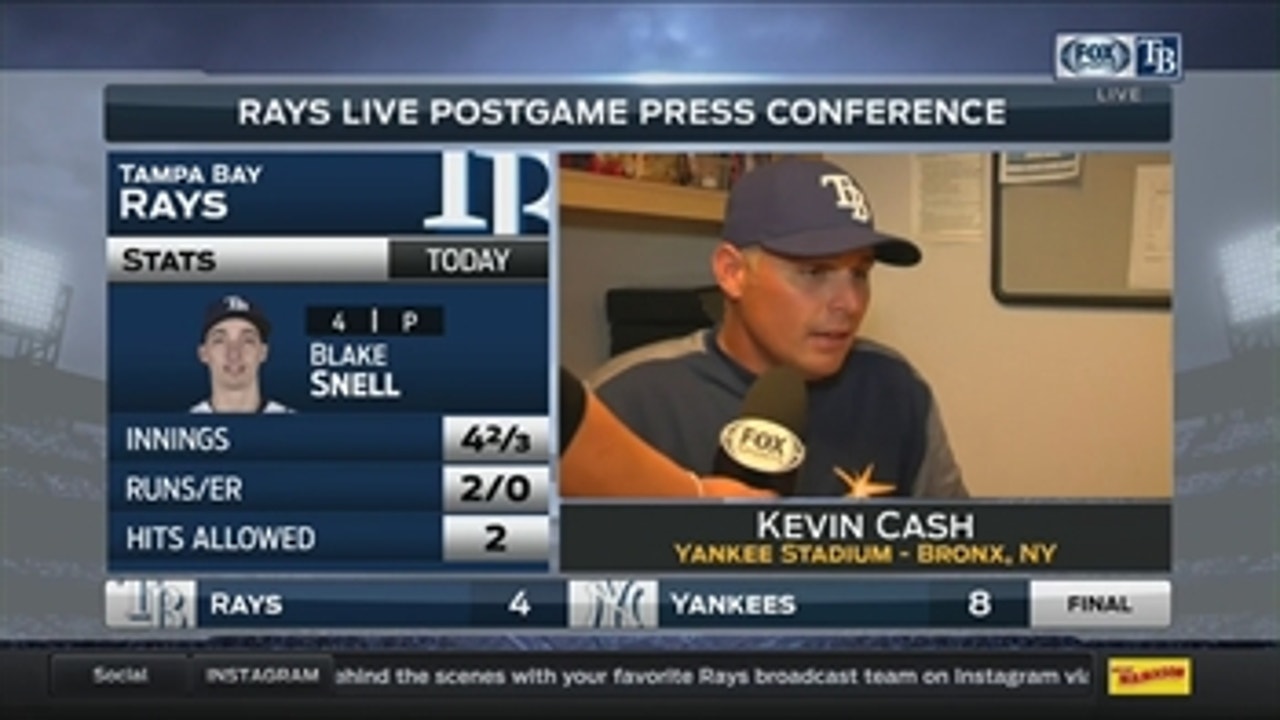 Rays manager Kevin Cash on Blake Snell's start, Rickie Weeks Jr.'s status