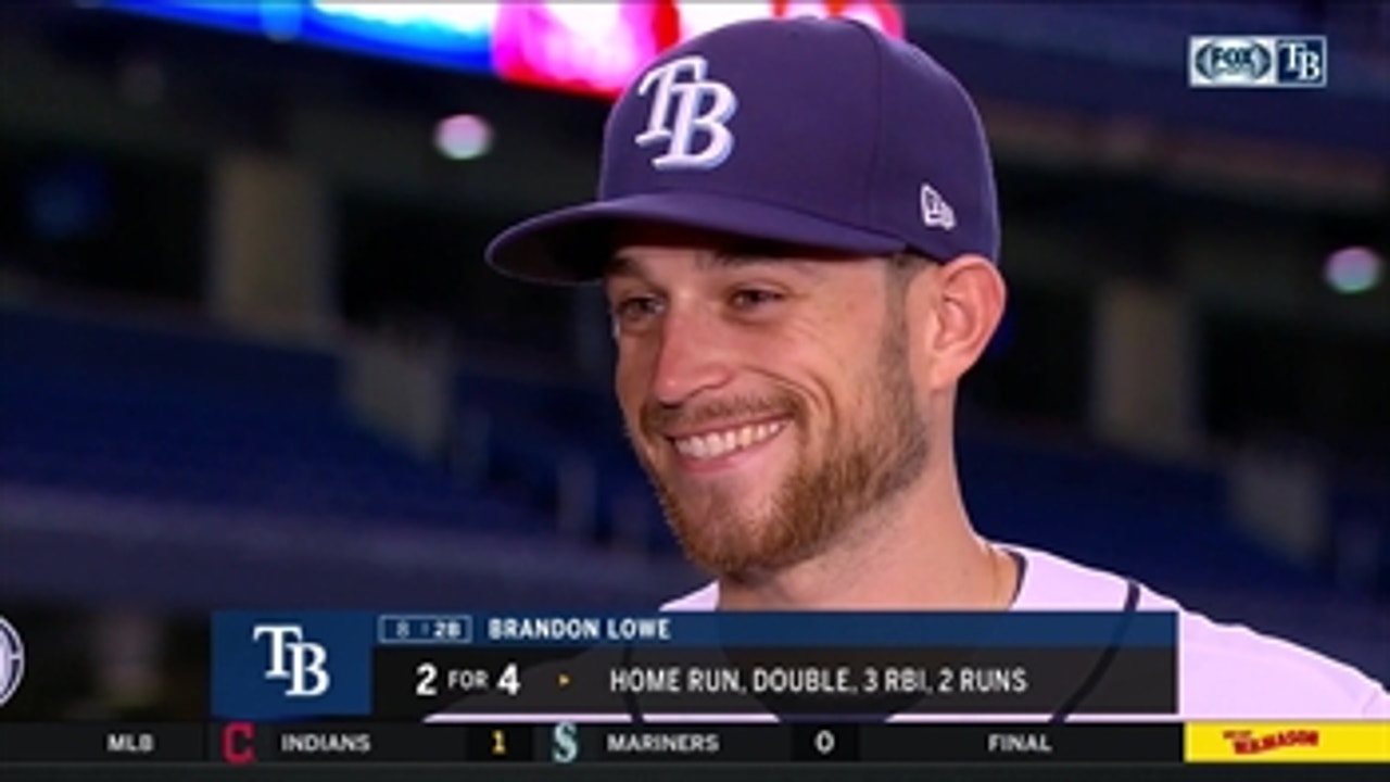 Brandon Lowe talks about his 3-run home run, Rays' chemistry after 8-1 win