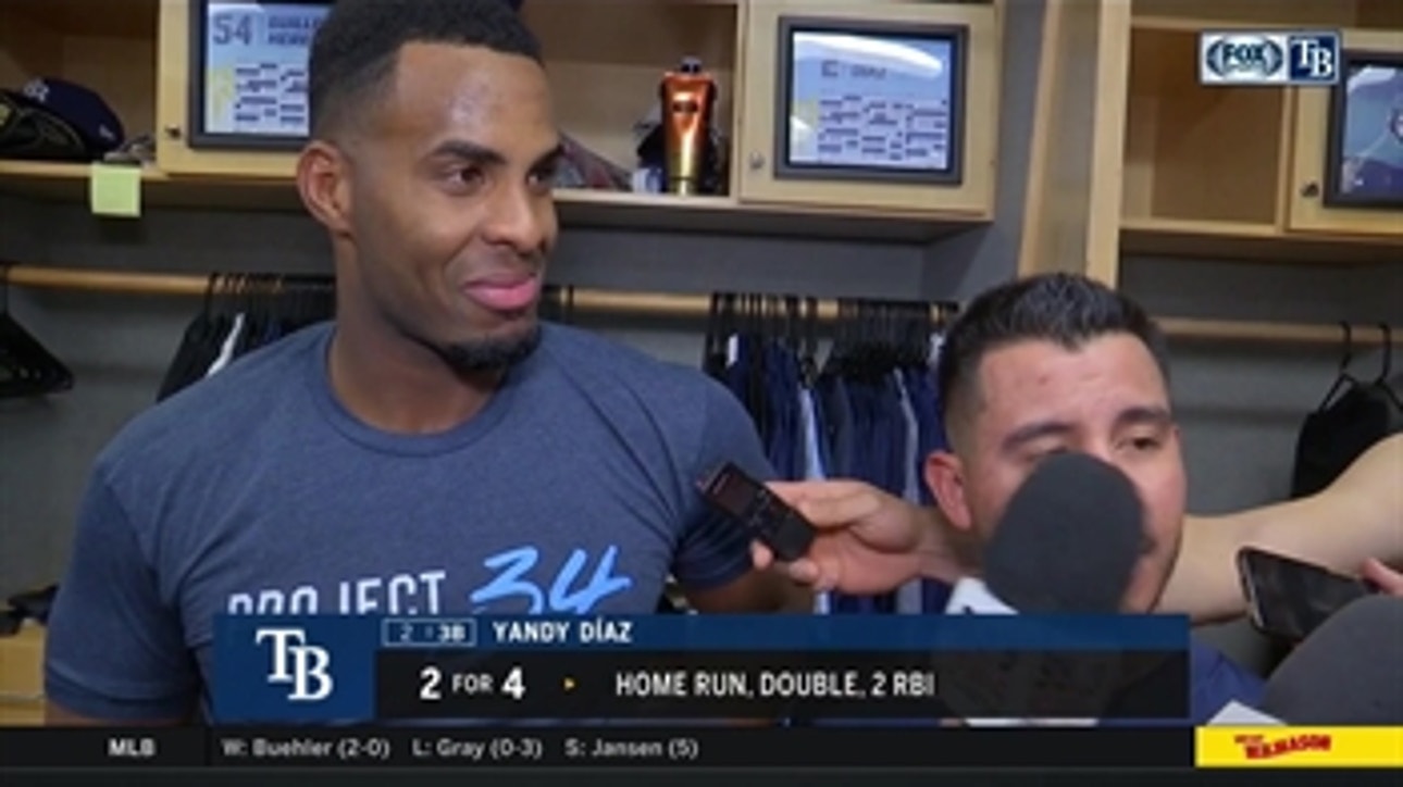 Yandy Diaz discusses his big night at the plate, some of his defense after Rays' 8-1 win