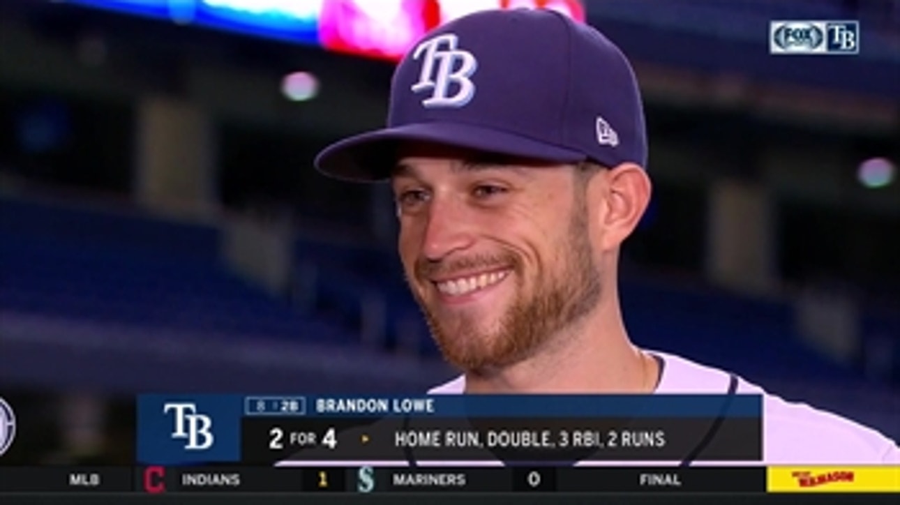 Brandon Lowe talks about his 3-run home run, Rays' chemistry after 8-1 win
