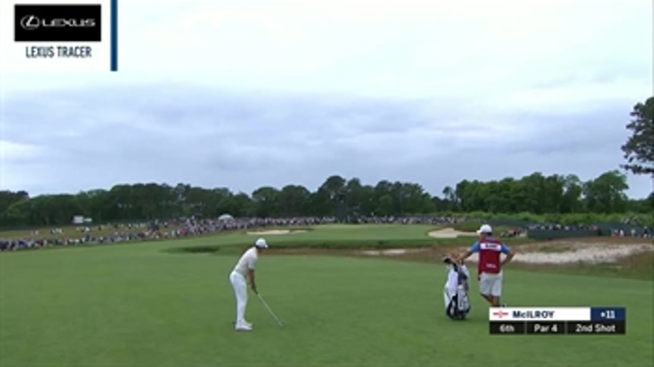 Check out Rory McIlroy's tee shot on the 6th hole during Round 2 of the 118th U.S. Open
