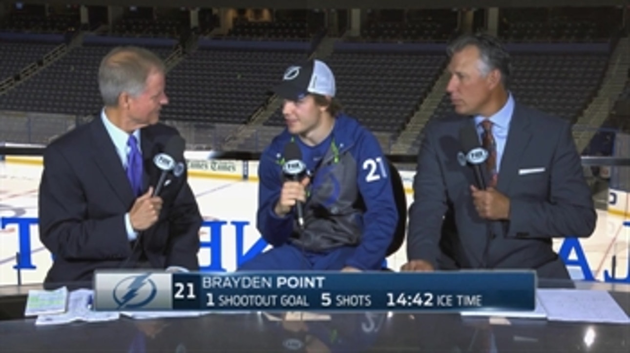Rookie Brayden Point discusses his game-winning shootout goal