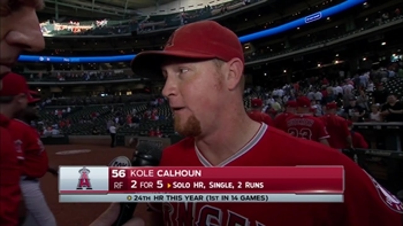 Kole Calhoun, David Freese talk about Angels' big victory over Houston